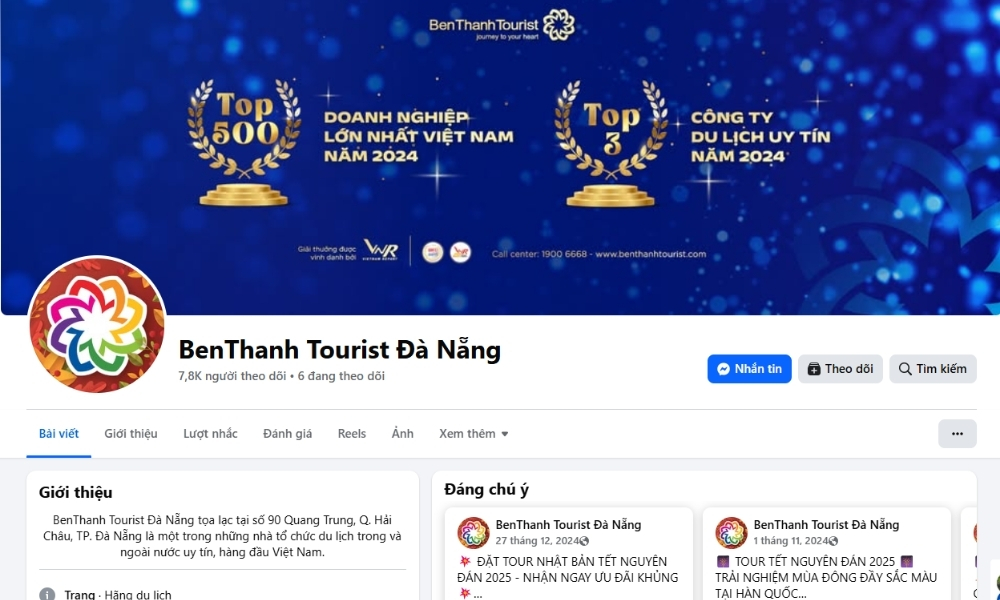 Công ty du lịch Đà Nẵng BenThanh Tourist