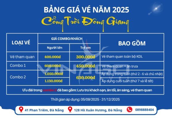 Vé Cổng Trời Đông Giang